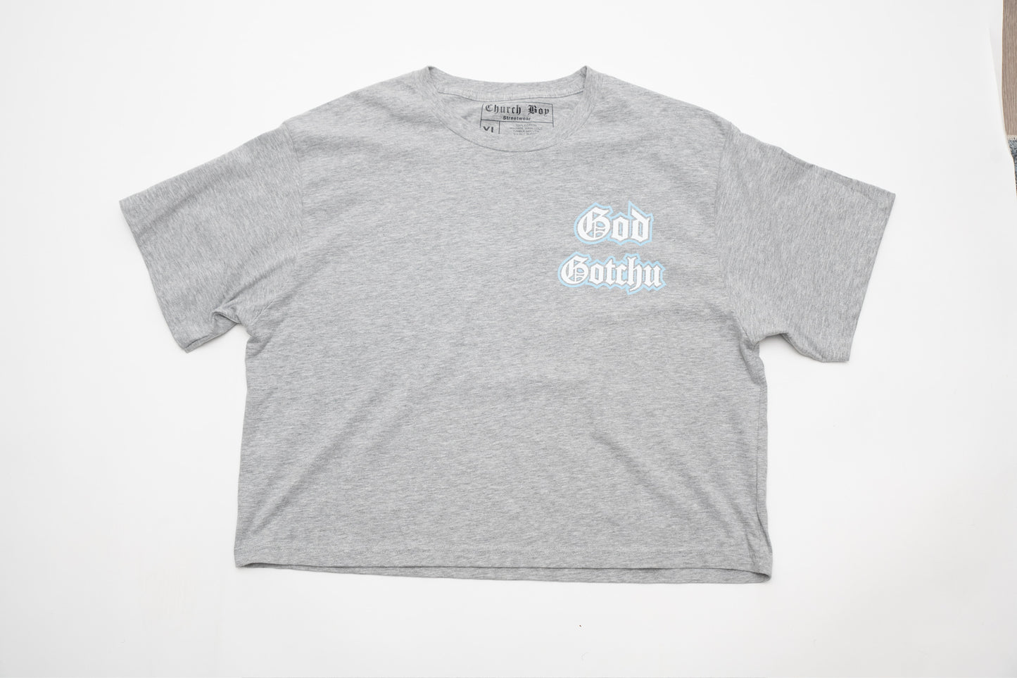 Church Girl “God Gotchu” Waist Crop Tee