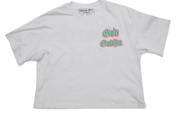 Church Girl “God Gotchu” Waist Crop Tee