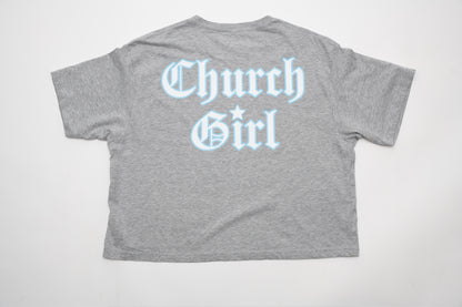 Church Girl “God Gotchu” Waist Crop Tee