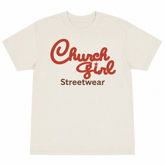 Church Girl Streetwear Cream Tee