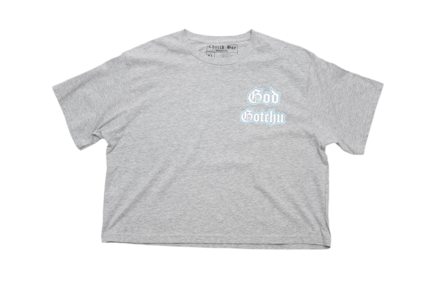 Church Girl “God Gotchu” Waist Crop Tee