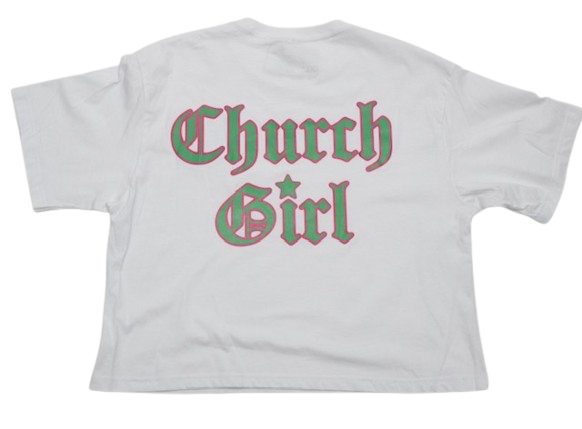 Church Girl “God Gotchu” Waist Crop Tee