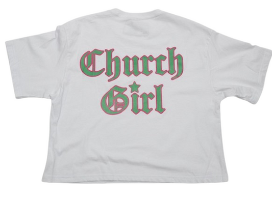 Church Girl “God Gotchu” Waist Crop Tee