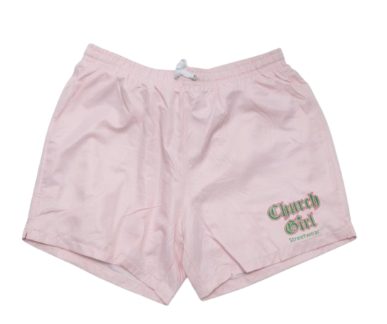 Church Girl Pink Nylon Short