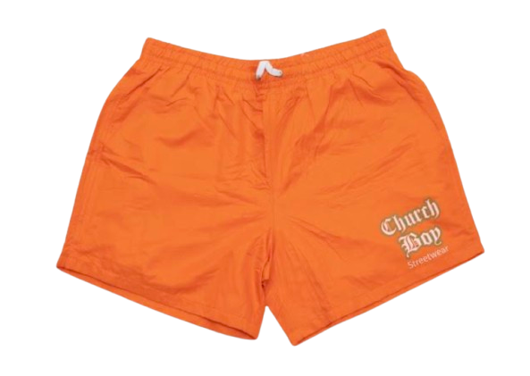Church Boy Orange Nylon Short